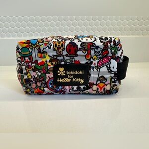 Tokidoki x Hello Kitty circus print cosmetic bag zippered pouch